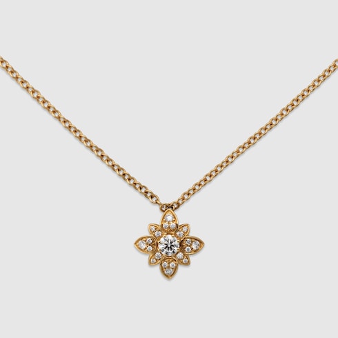 Collana a catena Gucci Flora oro 18k