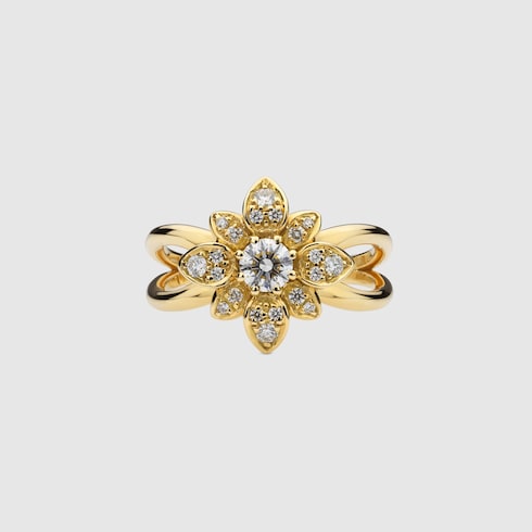 Gucci Flora 18k diamond ring