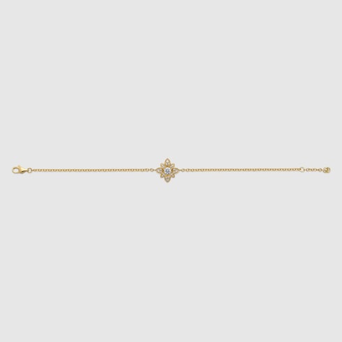 Gucci Flora 18k diamond chain bracelet