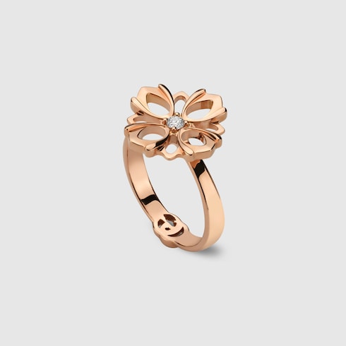 Gucci Flora 18k diamond ring