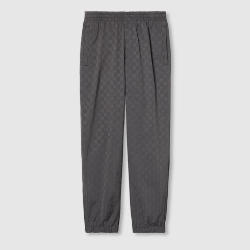 Nylon GG jacquard trouser in Grey Undefined | GUCCI® SI