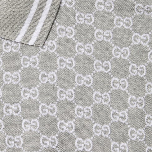 Grey gucci polo top