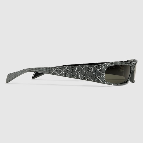 Rectangular frame sunglasses in black GUCCI AE