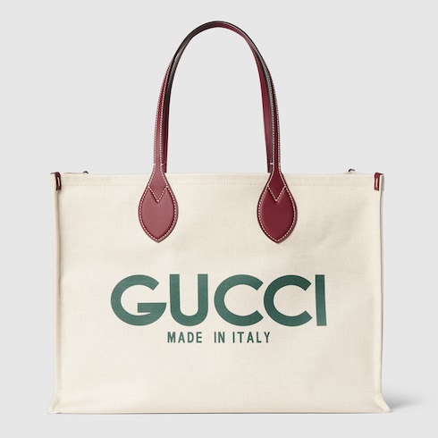 Large tote bag with Gucci print