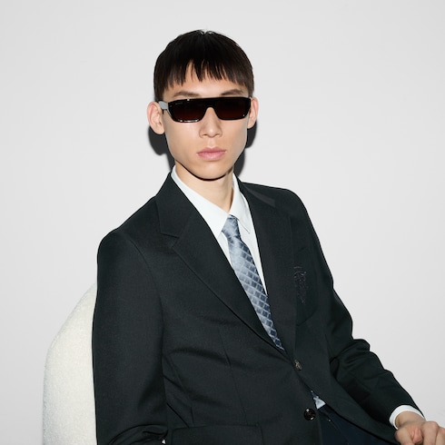 GUCCIロゴ シルクジャカード ネクタイ