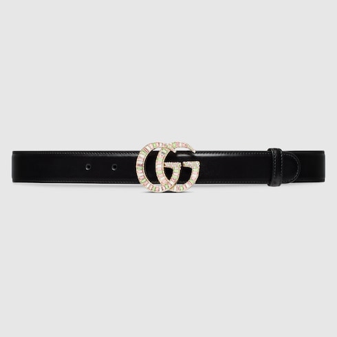 GG Marmont belt with crystal buckle Detail 2