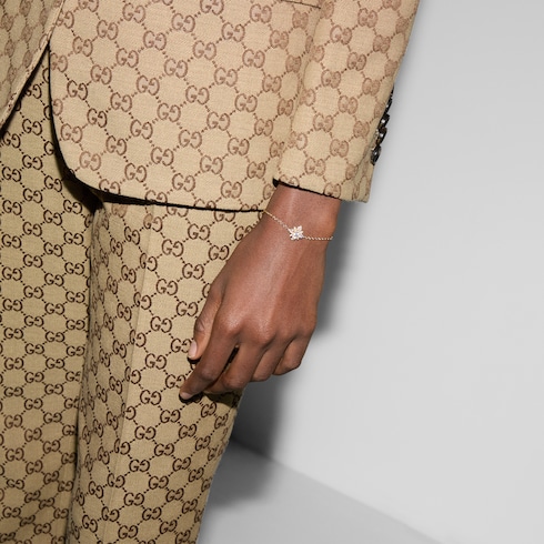 Gucci Flora 18k diamond chain bracelet