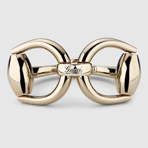 Single Horsebit bracelet in light gold-toned metal | GUCCI® US