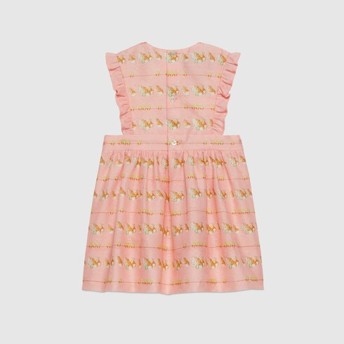 Peter Rabbit x Gucci printed dress in pink GUCCI AE