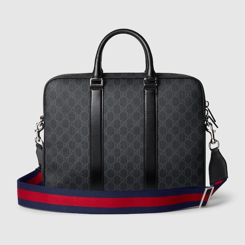 Portadocumenti GG con tracolla in tessuto GG Supreme nero GUCCI Italia