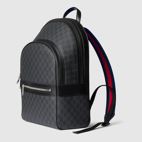 Mochila con GG en GG Supreme en negro GUCCI ES