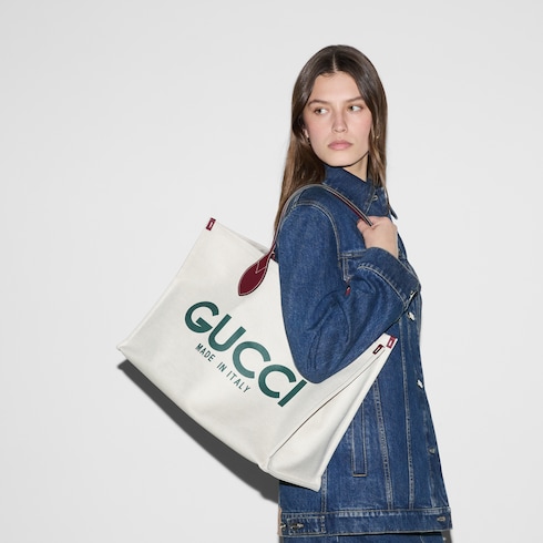 Large tote bag with Gucci print