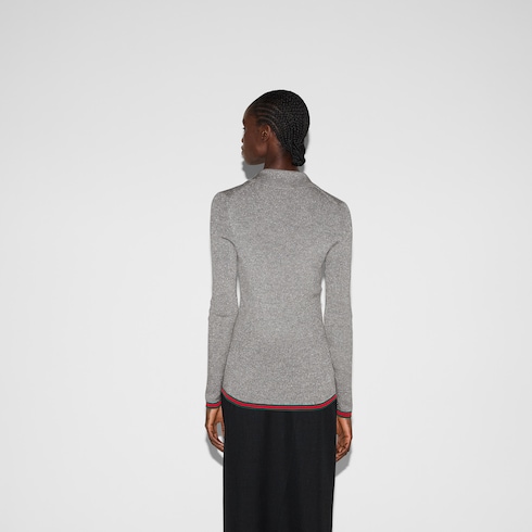 Extra fine rib cashmere knit top Detail 4