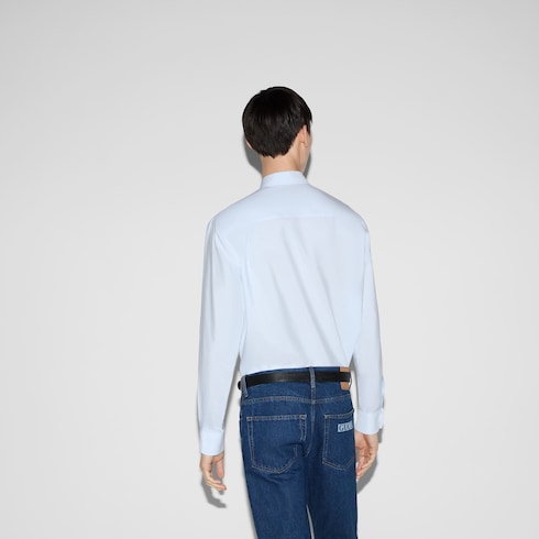 Camicia in popeline di cotone a righe
