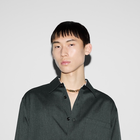 GUCCI スクリプト チェーン ネックレスイエローゴールドトーン GUCCI スクリプト チェーン ネックレスイエローゴールドトーン