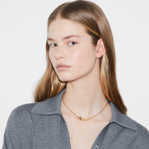 Chain necklace with Gucci script