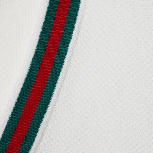 饰织带棉质针织开衫