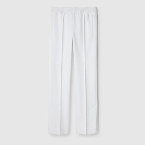 GG jacquard trouser with Web in white | GUCCI® AE
