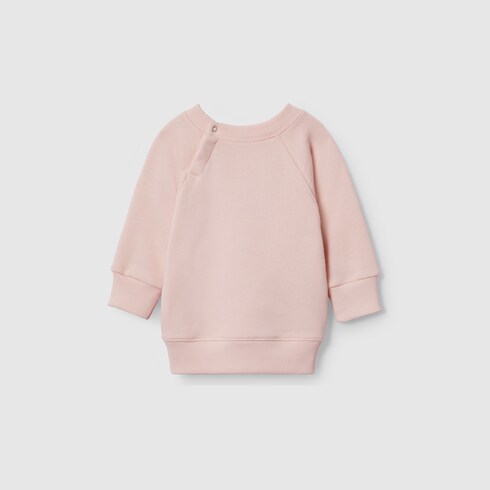 Baby sweatshirt with Interlocking G in light pink | GUCCI® US Baby sweatshirt with Interlocking G in light pink | GUCCI® US