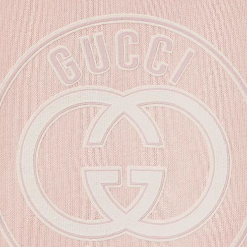 Baby sweatshirt with Interlocking G in light pink | GUCCI® US Baby sweatshirt with Interlocking G in light pink | GUCCI® US