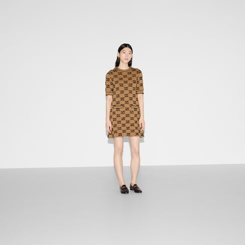 GG wool bouclé jacquard dress