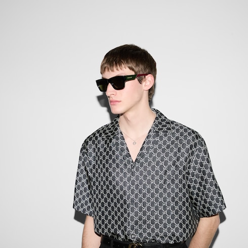 Rectangular frame sunglasses