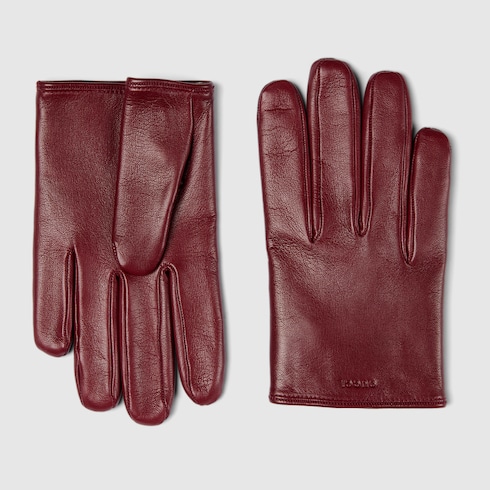 Mens red leather gloves online