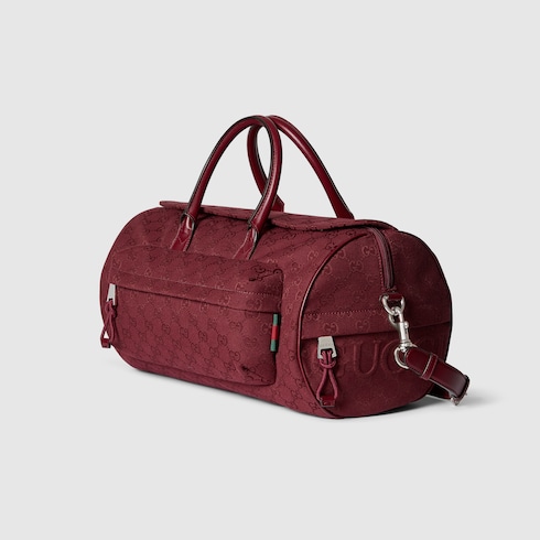 Medium GG duffle bag in Red Original GG Fabric GUCCI SI