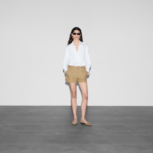 Chemise en popeline de coton avec nœud en ruban