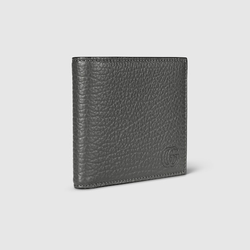 Wallet with Double G in grey leather GUCCI MX