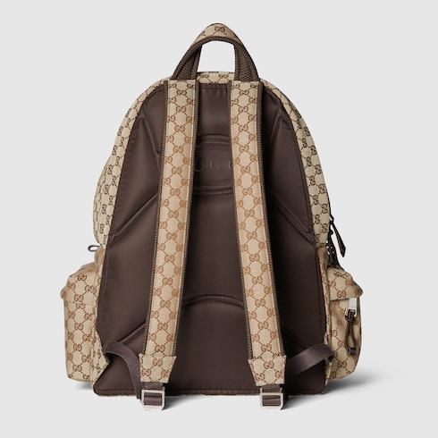 Sac à dos en toile GG grand format