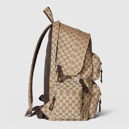 Sac à dos en toile GG grand format