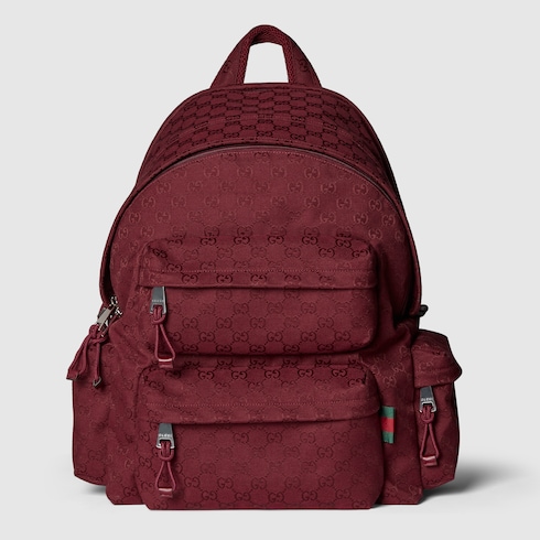 Large backpack with Gucci logo in Rosso Ancora red GG canvas GUCCI NZ