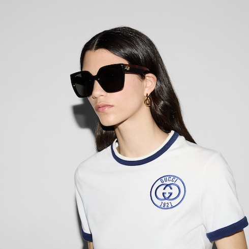 Square-frame sunglasses