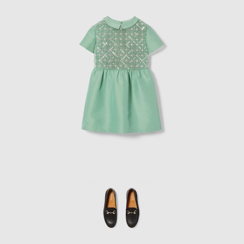 Children's embroidered cotton silk dress Detail 3