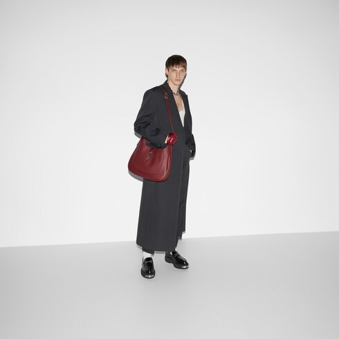 Mantel aus Wolle mit „Ancora“-Stickerei in dunkelgrau | GUCCI® DE