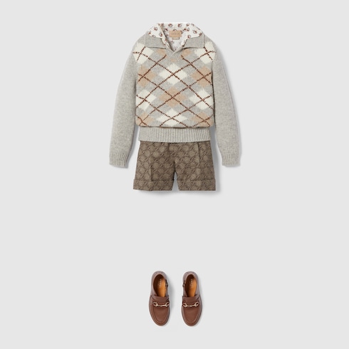 Children's Horsebit leather boot in brown leather | GUCCI® US