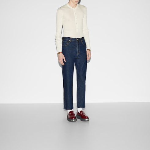Pantaloni in denim taglio corto