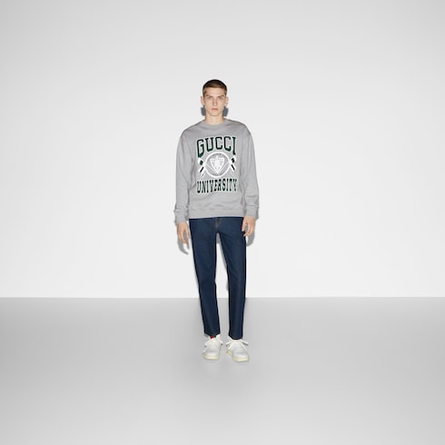 Cotton jersey printed sweatshirt