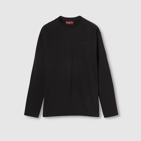 T-shirt à manches longues en jersey de coton
