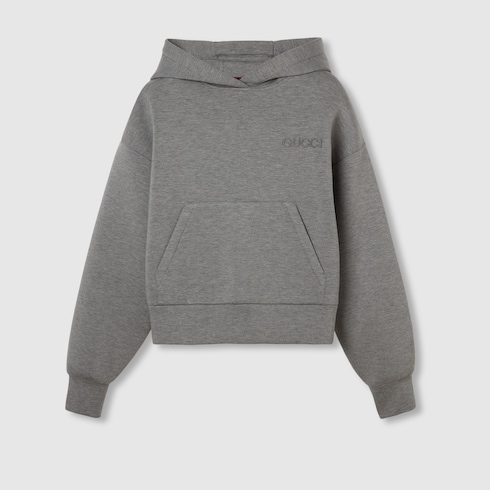 Sweat-shirt à capuche en jersey de viscose