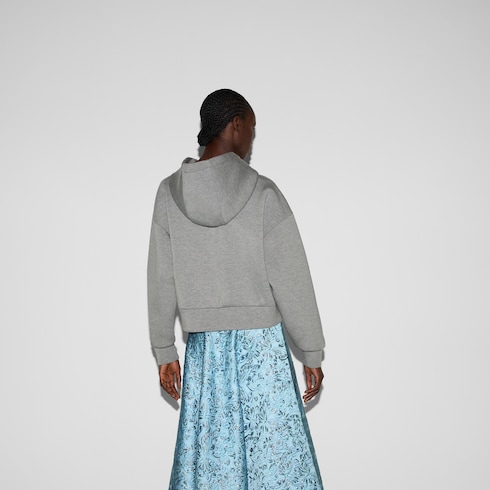Sweat-shirt à capuche en jersey de viscose