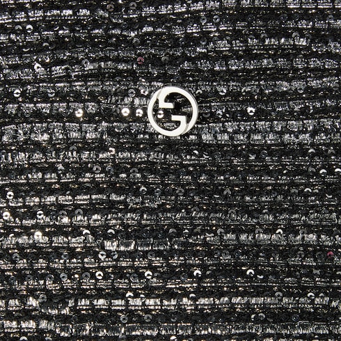 Striped tweed lamé skirt in Black Ready-to-wear | GUCCI® SI