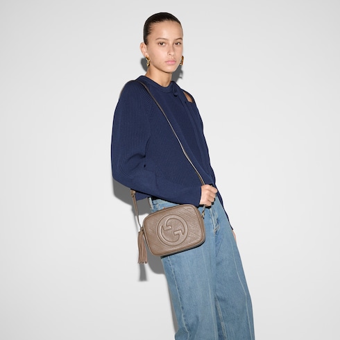 グッチ ブロンディ〕スモール ショルダーバッグブラウン レザー  