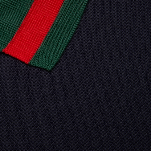 Cotton piquet polo with Web collar