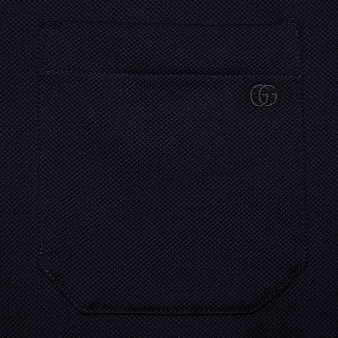 Cotton piquet polo with Web collar