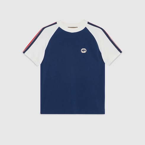 T-shirt en jersey de coton avec empiècement