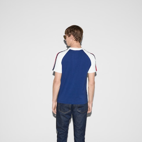 T-shirt en jersey de coton avec empiècement