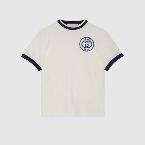 Cotton jersey T-shirt with Gucci embroidery Detail 2