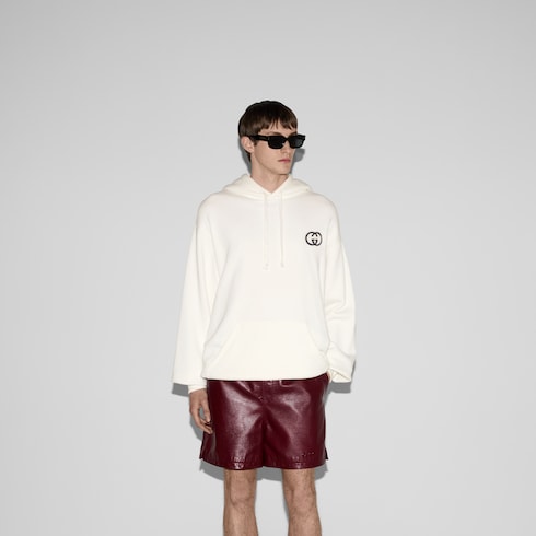 Sweat-shirt à capuche en jersey de coton